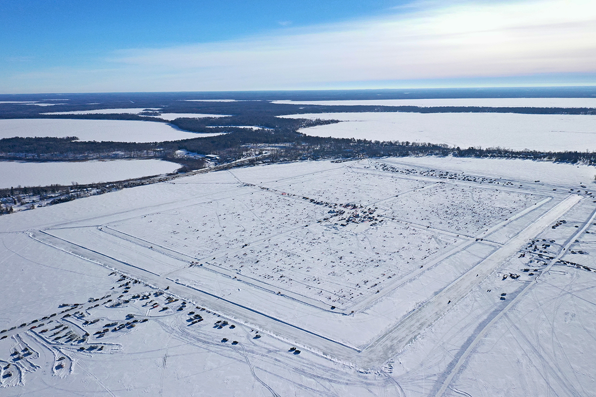 Brainerd, Minnesota, is a premier destination for ice fishing, particularly Gull Lake