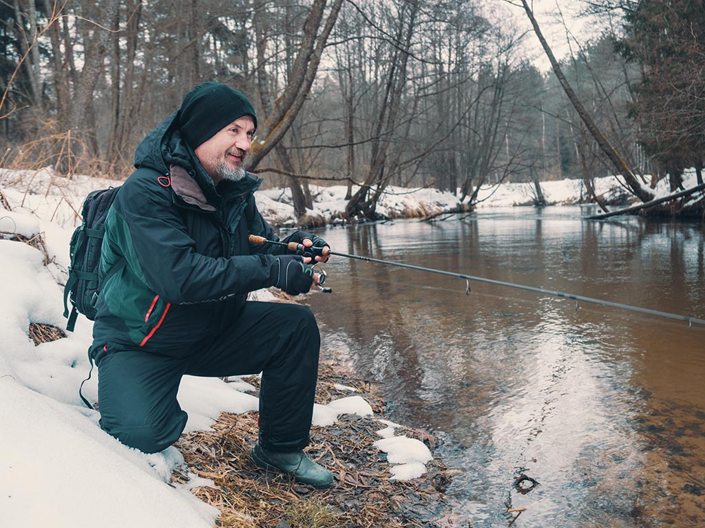 Fishing in winter requires specific lures