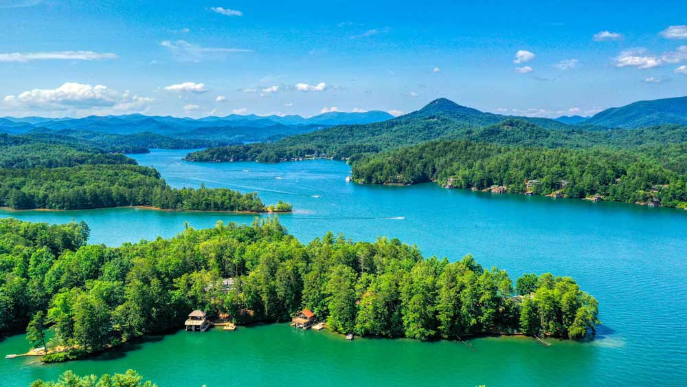 Nestled in the North Georgia mountains, Lake Burton is known for its trout fishing