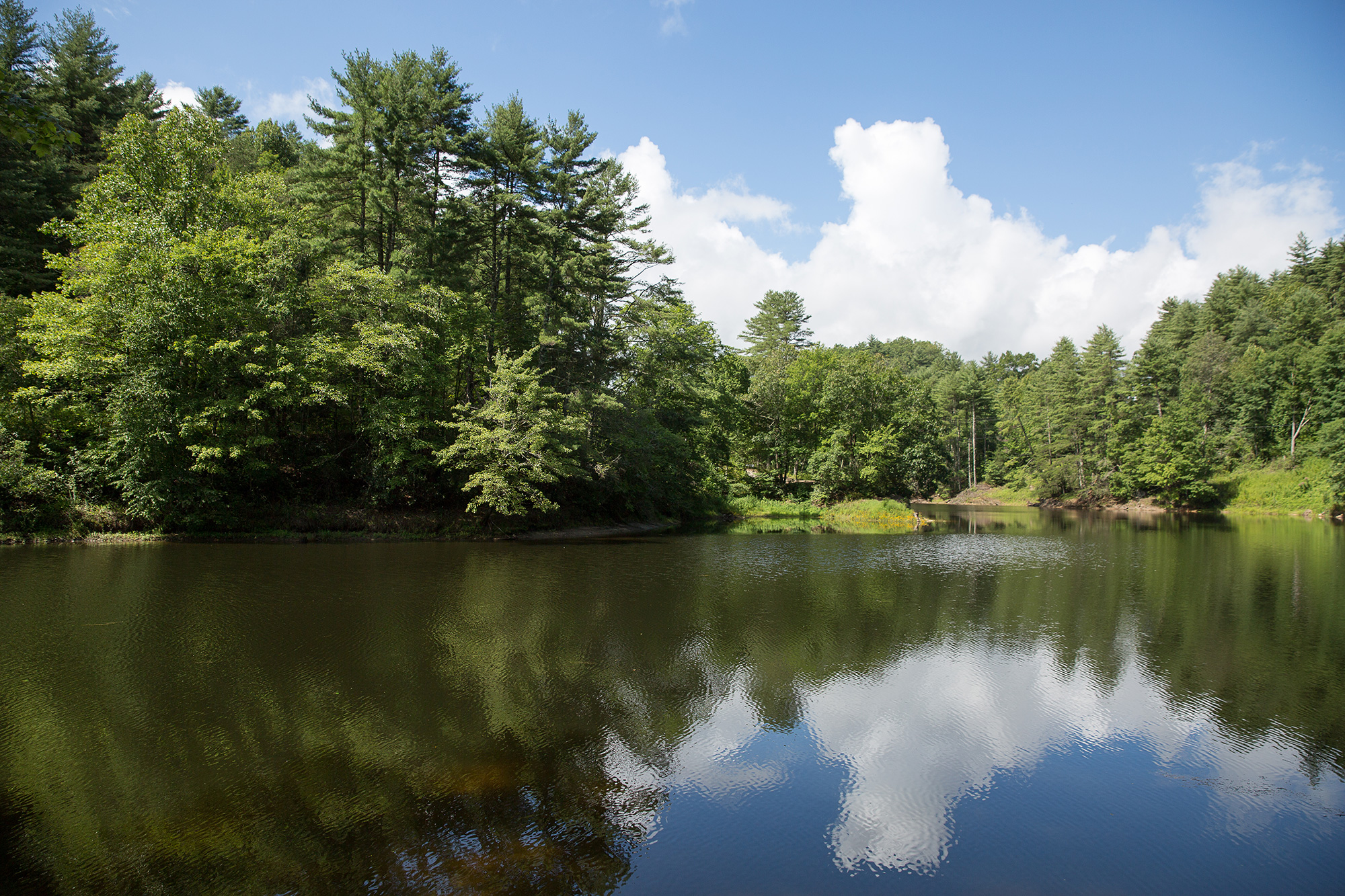 Clear water is ideal for fishing crappie