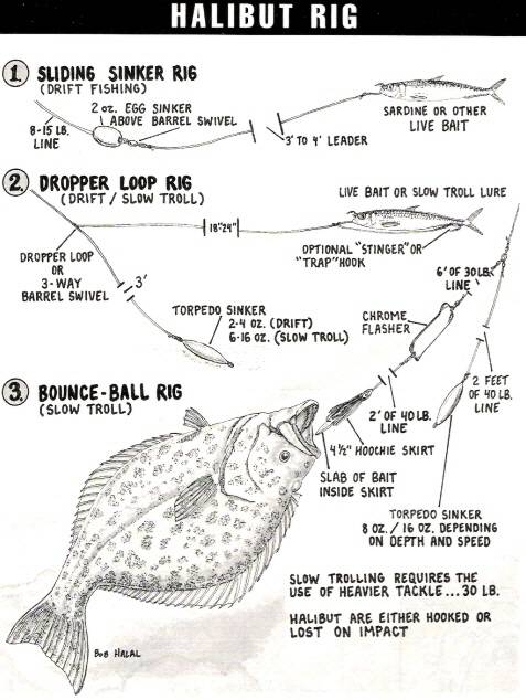 Halibut fishing techniques