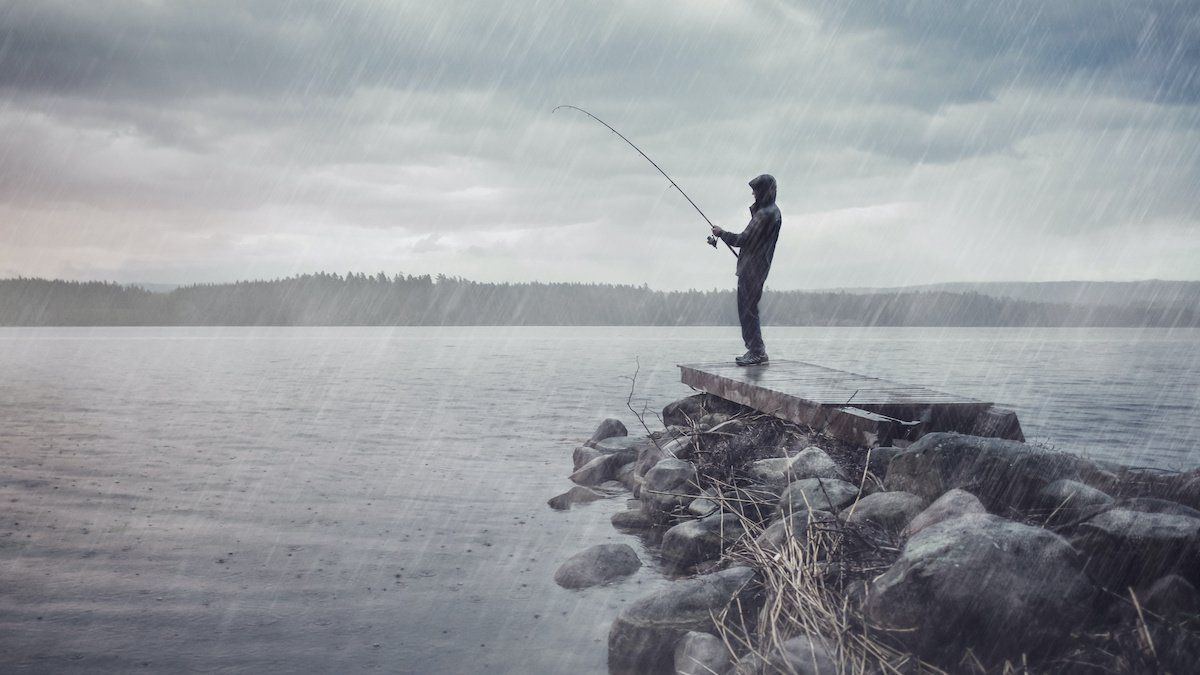 Going for snakehead fishing in light rain condition is ideal