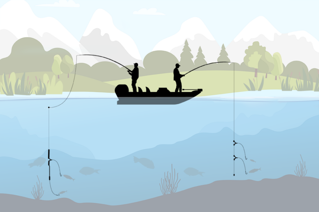 Still fishing can be used for fishing black bullhead within ponds, lake